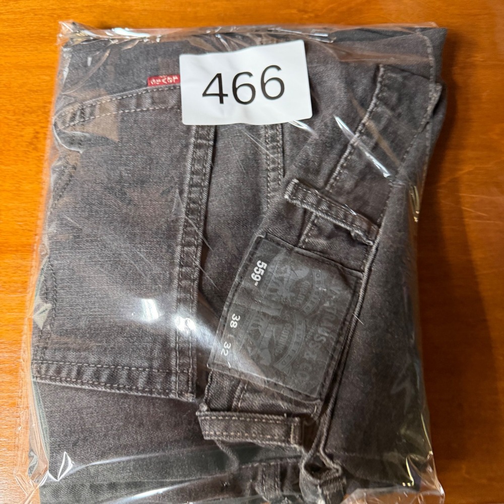 Levi's 559 Relaxed Straight Jeans Mens 38x32 Black Faded Black Denim 0626-0466 - Picture 13 of 13